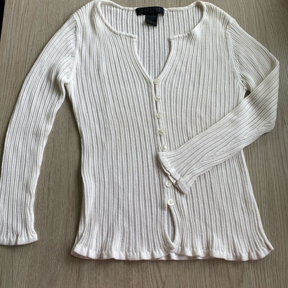 Express Sweaters - Express casual knit top, slim fit, size M